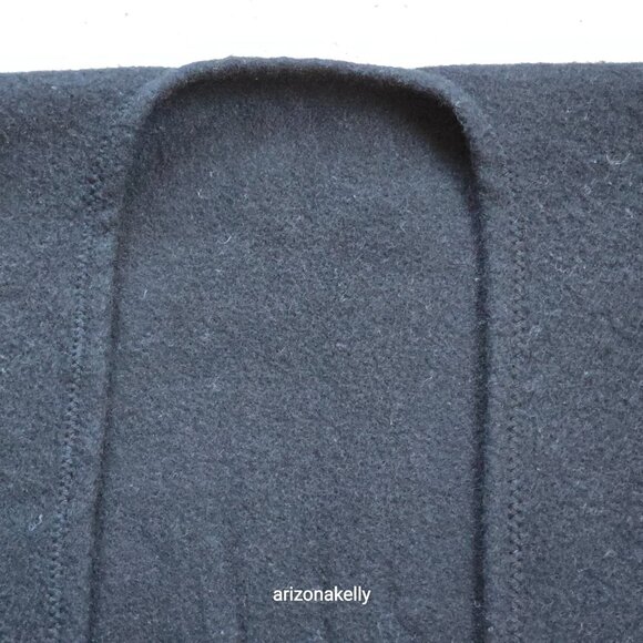 Oversized THICK Wool Wrap Flawless Black Fringe Men's Tall Plus - Picture 9 of 15